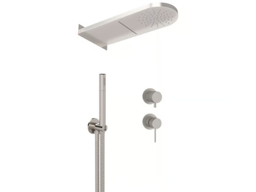 X STYLE INOX - Stainless steel shower set with overhead shower by Remer Rubinetterie - view 2